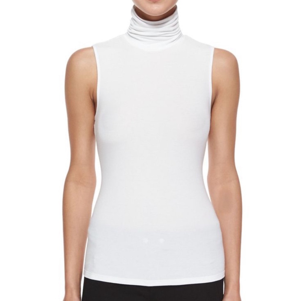 New Theory Wendel Sleeveless Knit Top Size Medium (White)